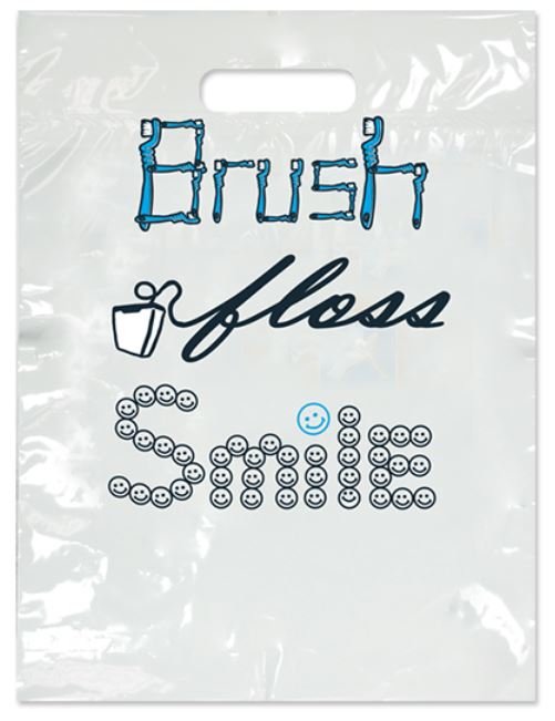 Sherman Dental LARGE BRUSH/FLOSS SMILE BAG 9" x 13"