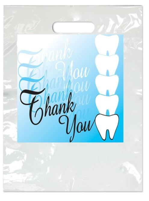 Sherman Dental LARGE THANK YOU/TEETH BAG 9" x 13"
