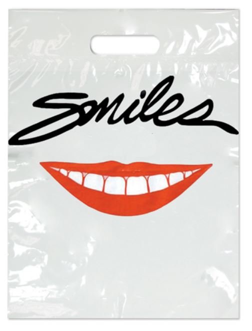 Sherman Dental LARGE RED LIPS SMILES BAG 9" x 13"