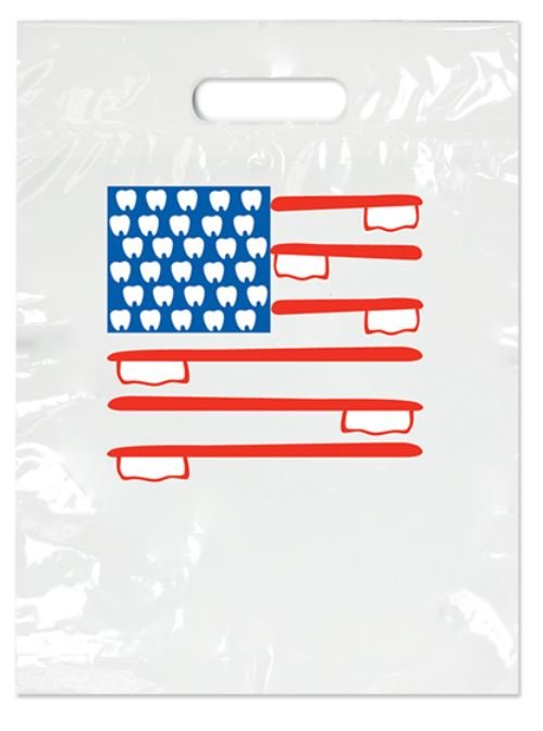 Sherman Dental LARGE AMERICAN FLAG BAG 9" x 13"
