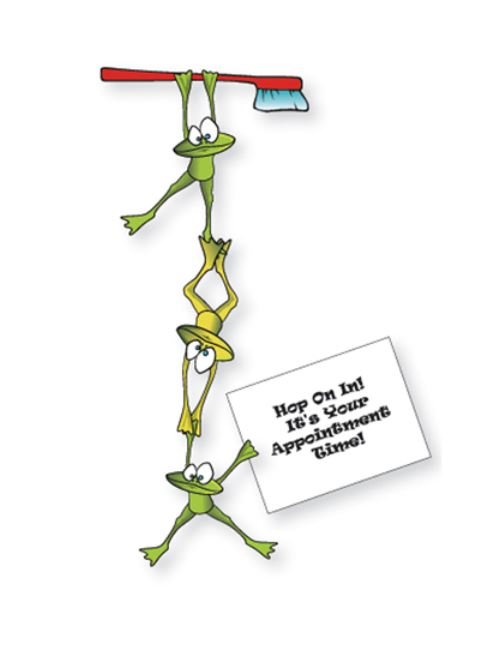 Sherman Dental FROGS APPOINTMENT POSTCARD