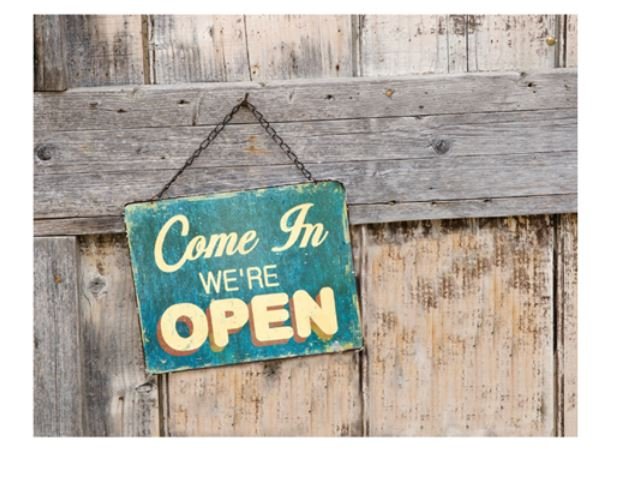 Sherman Dental WE'RE OPEN SIGN ON FENCE POSTCARD