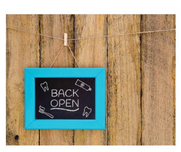 Sherman Dental BACK OPEN CHALKBOARD POSTCARD