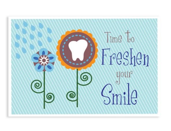 Sherman Dental TIME TO FRESHEN YOUR SMILE POSTCARD