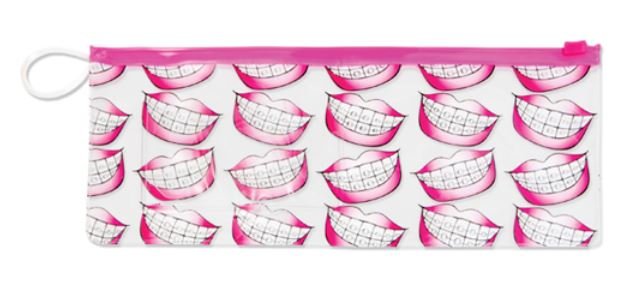 Sherman Dental 10" SMILE WITH BRACES SCATTER POUCH