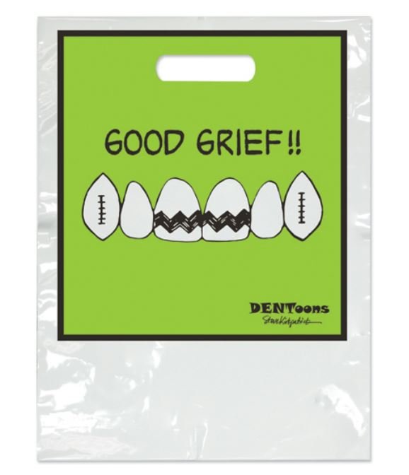 Sherman Dental DENTOONS GOOD GRIEF TWO COLOR BAG - SMALL