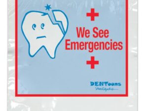 Sherman Dental DENTOONS WE SEE EMERGENCIES TWO COLOR BAG - SMALL