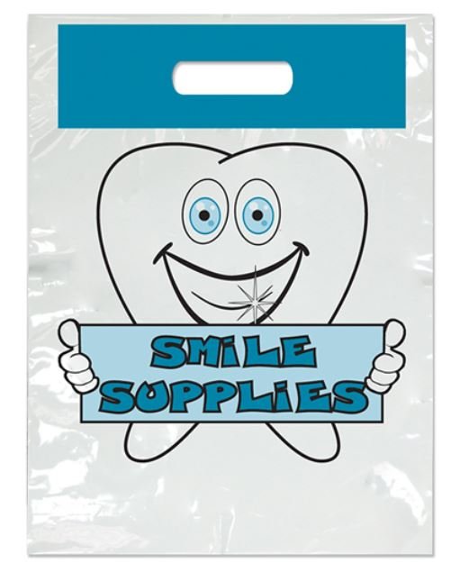 Sherman Dental SMALL BLUE SMILE BAG 7 1/2" x 9"