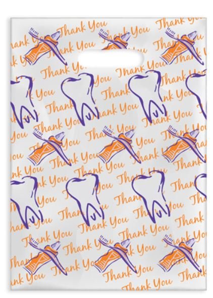 Sherman Dental ORANGE THANK YOU SCATTER BAG 7" x 10"