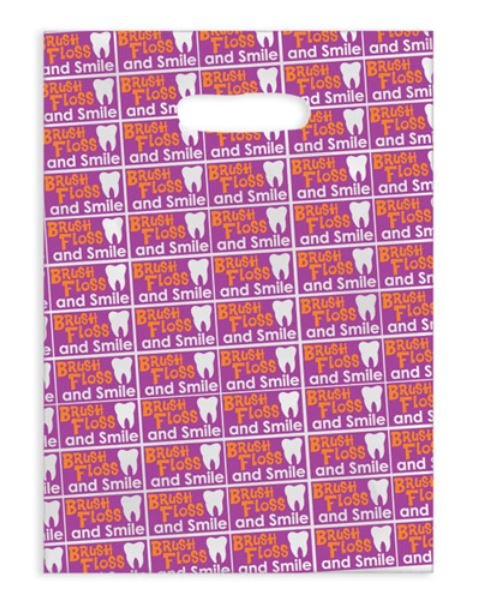 Sherman Dental BRUSH FLOSS & SMILE BAG 7" x 10"
