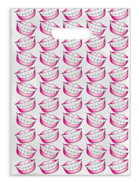 Sherman Dental BIG SMILE WITH RED LIPS SCATTER BAG 7" x 10"
