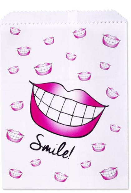 Sherman Dental SMILES PAPER BAG 7.5x 10"