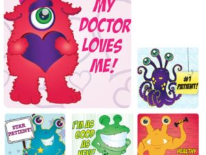 Sherman Dental HEALTHY & STRONG MONSTER MEDICAL PATIENT STICKERS