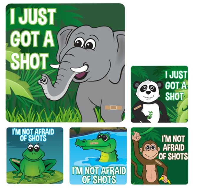 Sherman Dental I GOT A SHOT MEDICAL PATIENT STICKERS