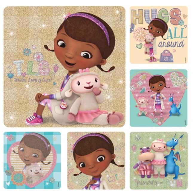 Sherman Dental DOC MCSTUFFINS GLITTER STICKERS