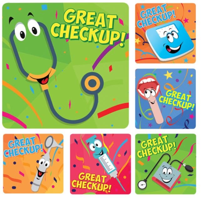 Sherman Dental GREAT CHECK-UP STICKERS (100)