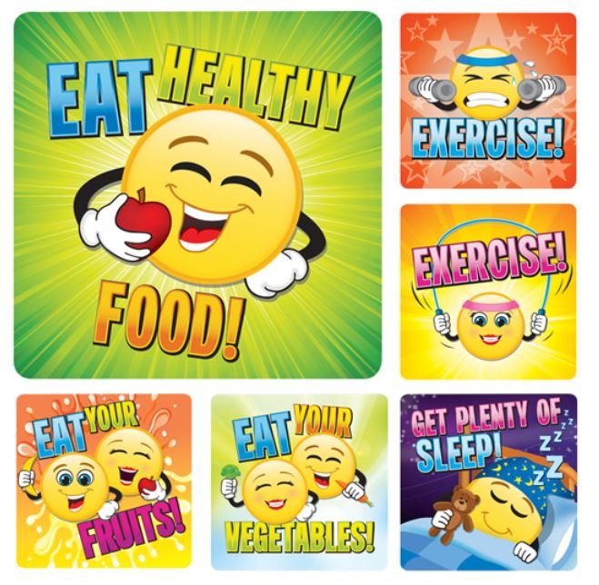 Sherman Dental HEALTHY EMOTICON STICKERS (100)