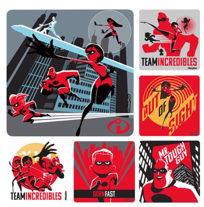 Sherman Dental THE INCREDIBLES 2 STICKERS