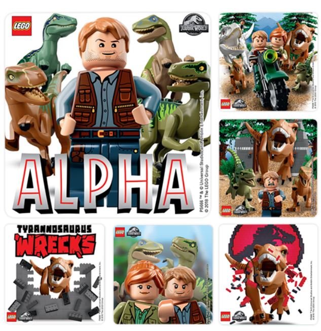 Sherman Dental LEGO JURASSIC WORLD STICKERS