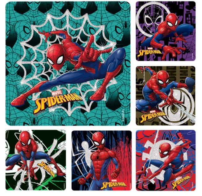 Sherman Dental SPIDER-MAN GLITTER STICKERS