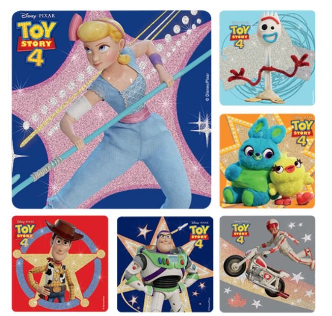 Sherman Dental TOY STORY 4 GLITTER STICKERS