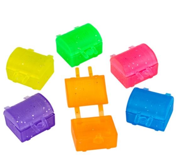 Sherman Dental 1" GLITTER TOOTH SAVER CHESTS-ASSORTED