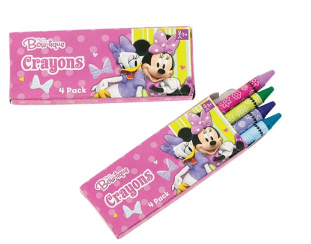 Sherman Dental MINNIE MOUSE 4 PACK CRAYONS