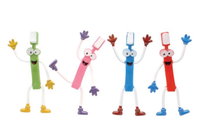 Sherman Dental 3.5" BENDABLE TOOTHBRUSH GUYS