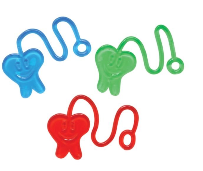 Sherman Dental 8" STICKY NEON TOOTH ASST