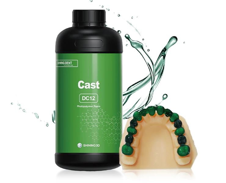 DC12 Resin Material, 1kg (2.2lb) - Transparent Green