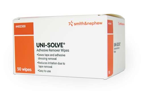 Smith & Nephew Uni-Solve Adhesive Remover Wipes, 50/pkg