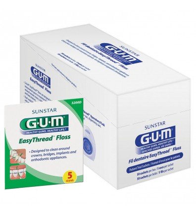 Sunstar Butler GUM EasyThread floss patient sample packs, GUM EasyThread Floss , 2 x 50 Envelop / Box