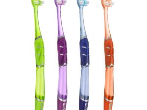 SUNSTAR GUM ADULT TOOTHBRUSH - Technique Toothbrush , Deep Clean , Soft Bristles , Compact Head , Assorted Colors: Green , Blue , Purple