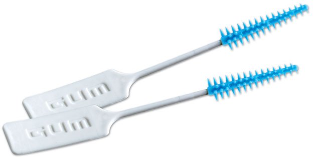 Sunstar GUM Soft-Picks Wider Spaces, Blue 72 Pk/Bx. Tapered design with flexible and soft bristles