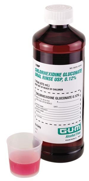 Sunstar GUM Paroex 0.12% CHLORHEXIDINE GLUCONATE ORAL RINSE - Sodium Fluoride Varnish, 16 oz  Bottle