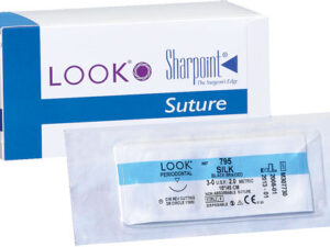 SURGICAL SPECIALITIES LOOK™ DENTAL SUTURES - 4/0 Plain Gut Suture, 18"/45cm, C6, 18mm 3/8 Circle