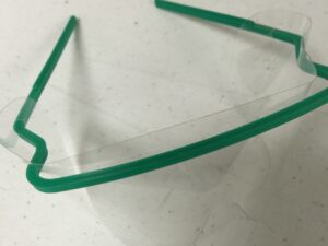 TMG Disposable Safety Glasses ( eye Shield ) Green Frame- 10pcs / Bag