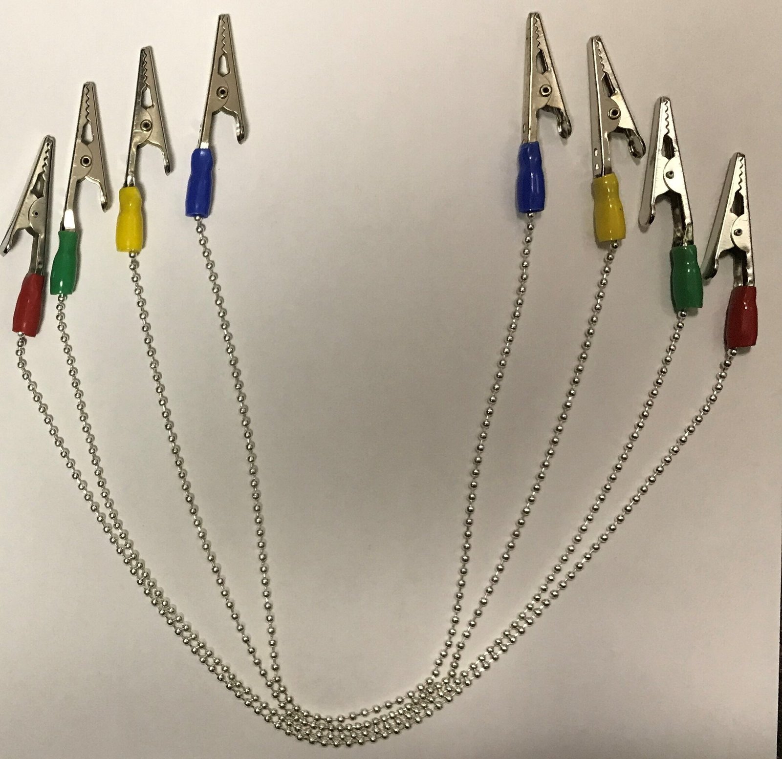 TMG Bib Clip ( Bib Holder / Napkin Holder )  chain-type 14"  Assorted 10 / Pack