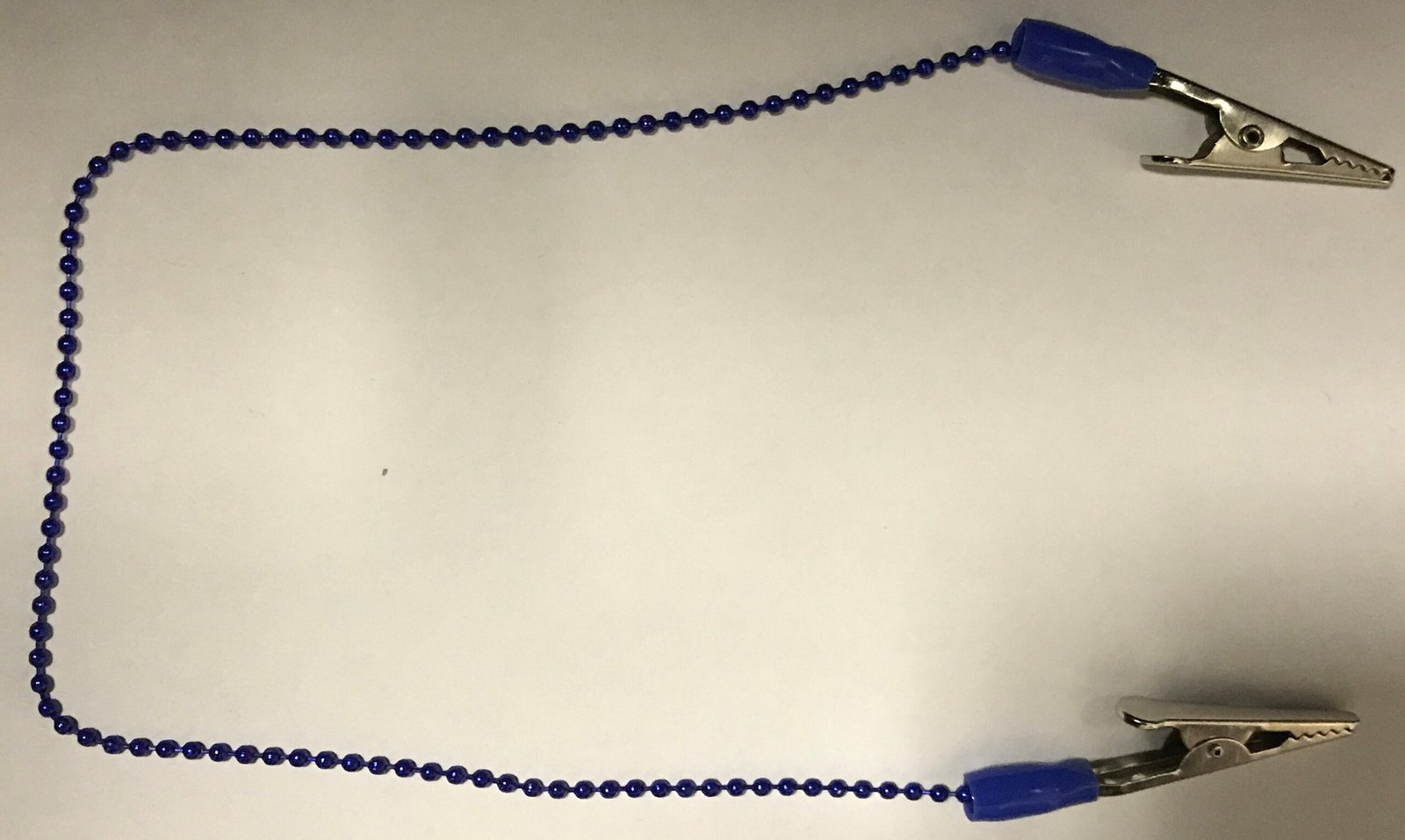 TMG Bib Clip ( Bib Holder / Napkin Holder )  chain-type 14"  Blue / Blue Chain