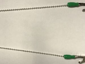 TMG Bib Clip ( Bib Holder / Napkin Holder )  chain-type 14"  Green