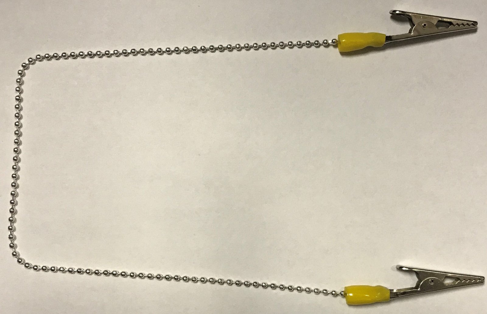 TMG Bib Clip ( Bib Holder / Napkin Holder )  chain-type 14"  Yellow