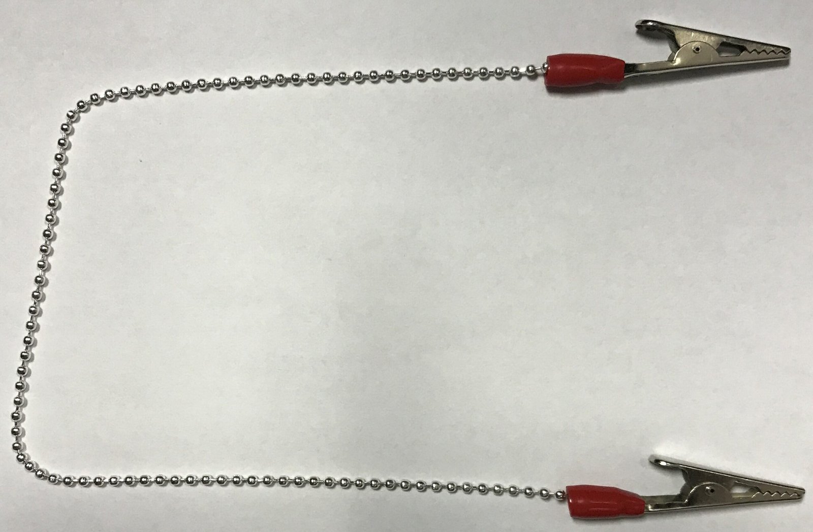 TMG Bib Clip ( Bib Holder / Napkin Holder )  chain-type 14" Red