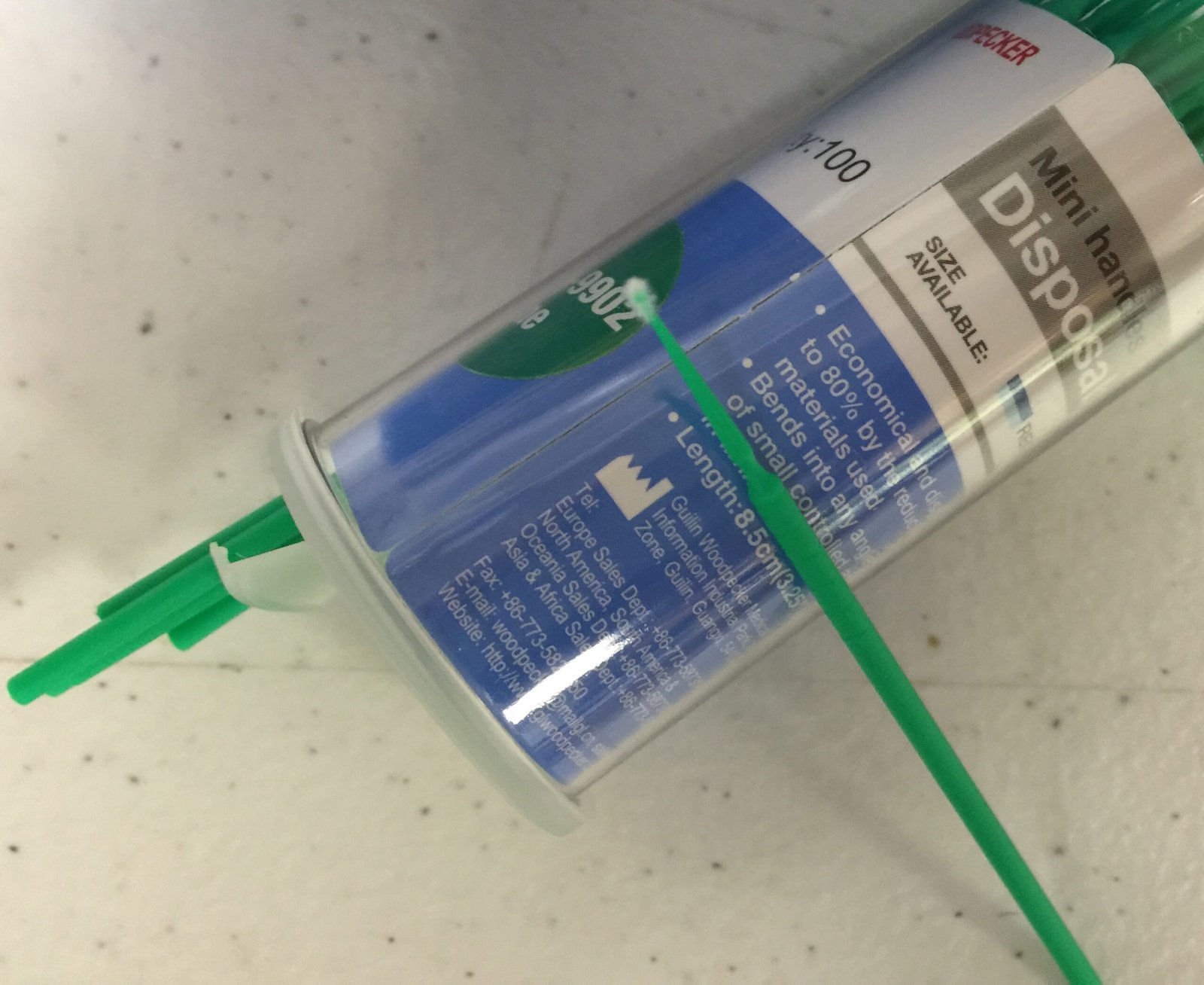 TMG Disposable Micro Applicators (Microbrush)  Fine Green - Fine Tip. 1case (4bottles) Mini