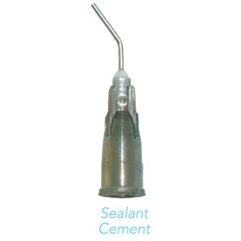 TM Global Pre-Bent Dispensing Tips Gray, ( Pre bent Sealant & Cement tips ) 22GA 100/bag
