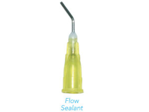 TM Global Pre-Bent Dispensing Tips Yellow, ( Pre bent Sealant & Composites tips ) 20GA 100/bag