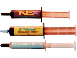 TNE-Temrex Non-Eugenol Temporary Cement, 10g syringe Part A, 10g syringe Part B, Releasing Agent