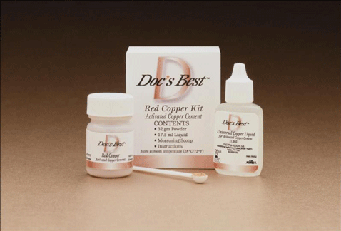 Doc's Best Red Copper Cement, 32g Powder, 17.5ml Liquid - KIT