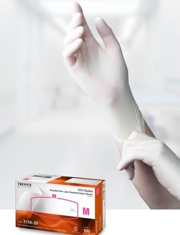 Tronex Latex Powder-Free, Fully Textured Examination Gloves (XS) 10 Boxes per Case