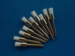 TM Global equipment Prophy brush flat, latch type, clear nylon 100 pcs.